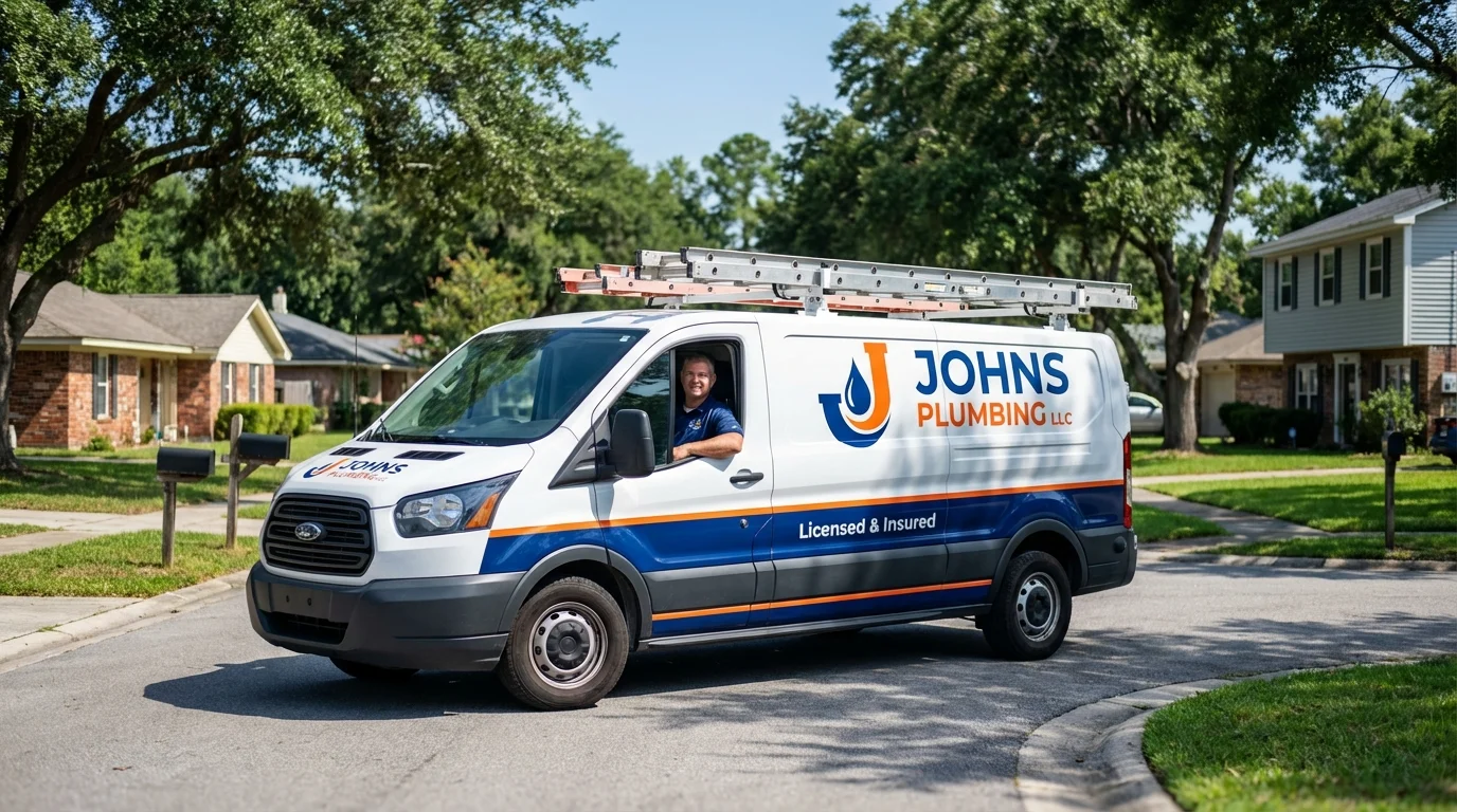 Johns Plumbing LLC service van in Waitsburg, WA