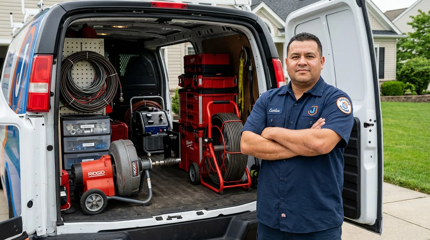 Professional drain cleaning equipment and Johns Plumbing LLC plumber in Waitsburg