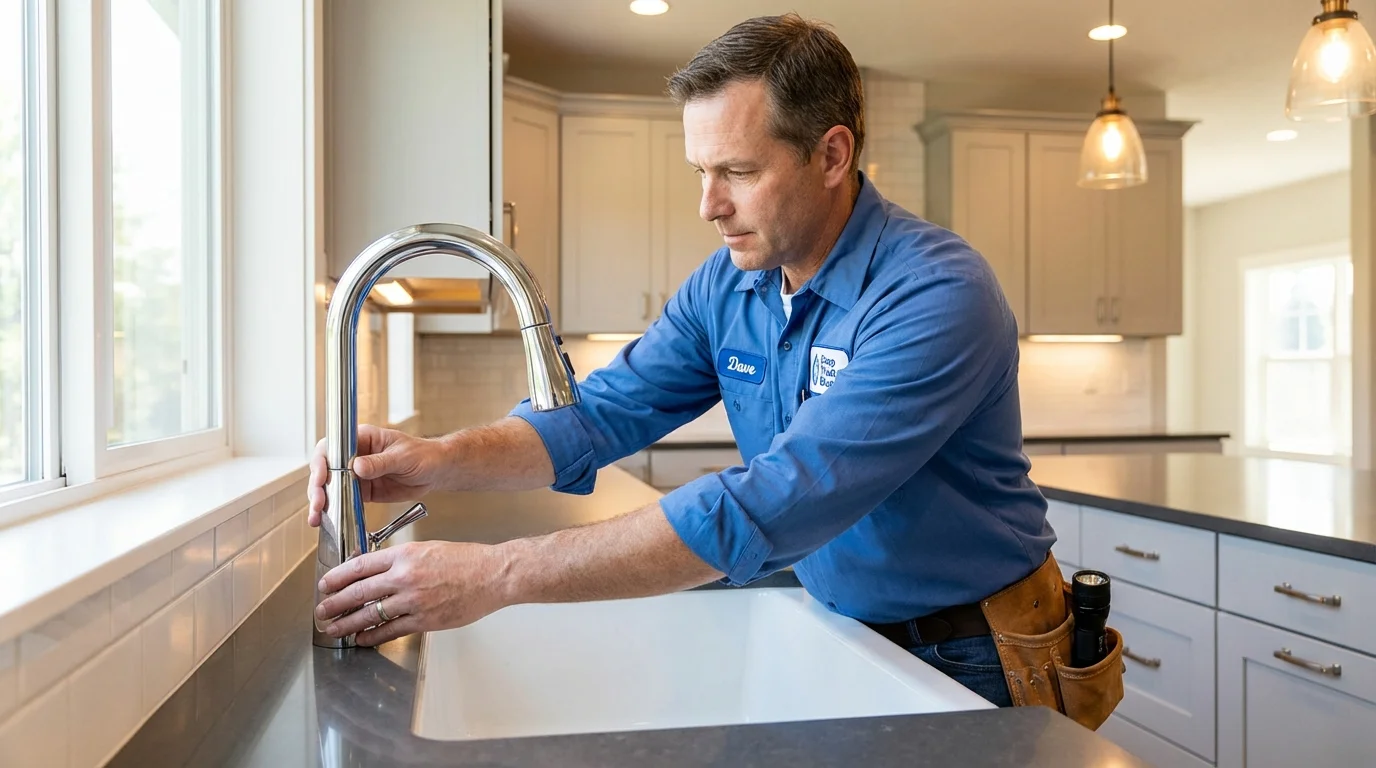 Kitchen faucet installation by Johns Plumbing LLC in Waitsburg