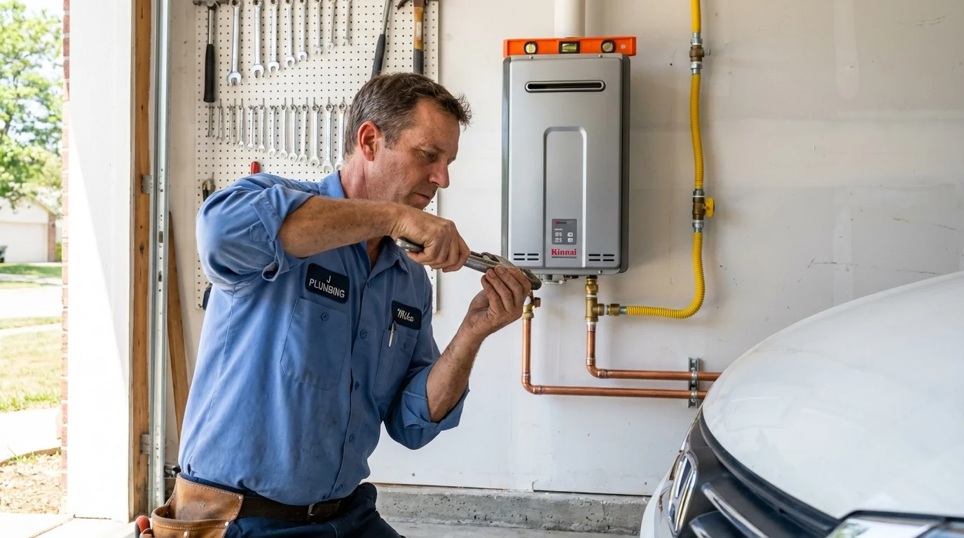 Tankless water heater installation by a Johns Plumbing LLC plumber in Waitsburg